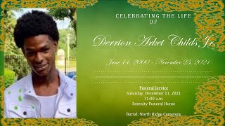 Derrion Childs Jr Funeral Service [upl. by Benoite]