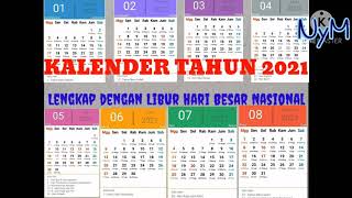 KALENDER TAHUN 2021 Lengkap Dengan Hari Libur Nasional [upl. by Wrand91]