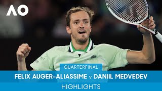 Felix AugerAliassime v Daniil Medvedev Highlights QF  Australian Open 2022 [upl. by Philpot165]