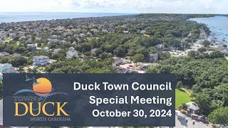 October 30 2024 Town Council Special Meeting [upl. by Laforge]