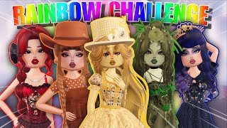 RAINBOW CHALLENGE In Dress To Impress Making An Outfit For EVERY Color Of The Rainbow [upl. by Hortensia]