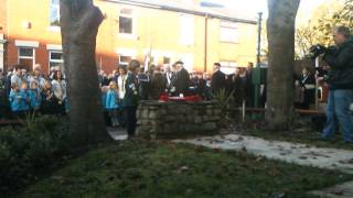 Lostock Hall Remembrance Sunday at the cairn with [upl. by Daven]