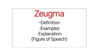 Zeugma  Definition and Examples in Urdu Hindi Literary Device figureofspeech [upl. by Sirovaj284]