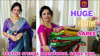 Meesho Festive Wear Saree Haul  Meesho Saree Haul  Meesho Traditional saree Haul [upl. by Jarlen341]