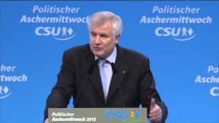 Politischer Aschermittwoch der CSU Die Höhepunkte von Seehofer und Dobrindt [upl. by Serica909]