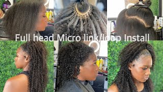 Kinky curly Micro links Fast and easy install with prebeaded links  Ft Y Wigs [upl. by Hembree]