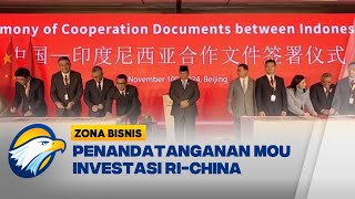 Presiden Prabowo Saksikan Penandatanganan MOU Investasi RIChina  Zona Bisnis [upl. by Launam]