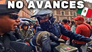 POLICIA me FRENA en PROTESTA en CDMX 🇲🇽  Cap 166  USHUAIA a ALASKA en MOTO [upl. by Aidaas]