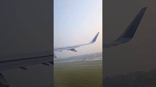 Flight takes off ✈️ shorts shortsfeed aviation flight departure indigo music airport yt [upl. by Eteragram]