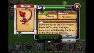 How to Breed Ouroboros Dragon DragonVale Walkthrough [upl. by Noiwtna289]