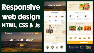 Agrical Farm Website design tutorial using htmlcssjavascript in hindi webdesign webdevelopment [upl. by Pena]