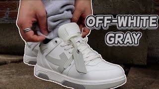 OFFWHITE Out Of Office White Gray Sneaker ON FOOT [upl. by Stedmann791]