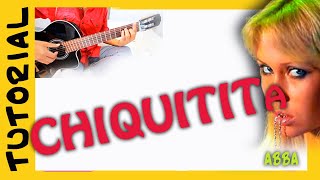 CHIQUITITA en guitarra acustica  Abba  acordes how to play TUTORIAL [upl. by Arutek]