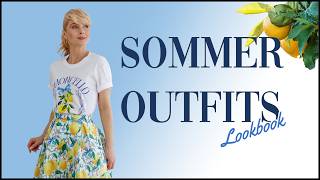 Sommer Outfits Stylisch amp Trendy für kleines Budget  Tücher Tutorials  Lookbook [upl. by Haiel496]