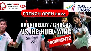 Satwiksairaj RankireddyChirag Shetty VS Lee JheHuei Yang PoHsuan  Final French Open 2024 [upl. by Ecidnac]