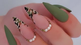 Camouflage PatternNail Art Tutorial [upl. by Nolur]