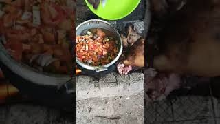 How we prepare beef head recipevillage cooking channeloffgrid homesteading viralshorts [upl. by Neirad]