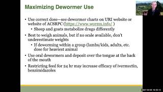 Part 2 Utilizing Dewormers and Understanding the Development of Dewormer Resistance [upl. by Satsok]