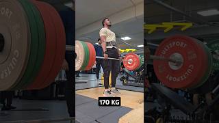 Deadlift 170 KG 🔥 deadlift deadlifts conventionaldeadlift [upl. by Adorl97]