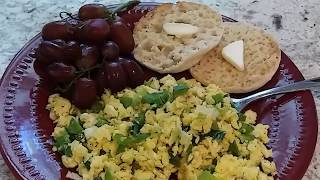 Scrambled Eggs with Green Peppers amp Scallions Green Onions [upl. by Vento]