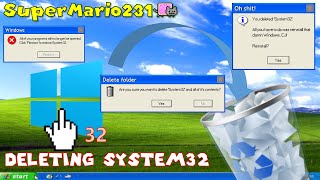 WHAT HAPPENS WHEN I DELETE SYSTEM32 ON ANY WINDOWS OS [upl. by Asital]