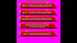 Acronyms for Philippine Government Agencies [upl. by Amari]