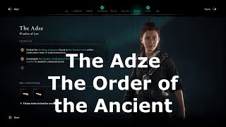 The Adze  The Order of the Ancient  Assassins Creed Valhalla [upl. by Shanly334]