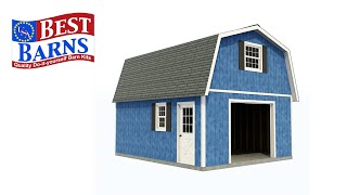 Best Barns 16ft x 20ft Jefferson Walk Through [upl. by Nevad]