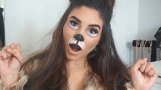 PUPPY HALLOWEEN MAKEUP  CUTE amp EASY COSTUME [upl. by Alad]