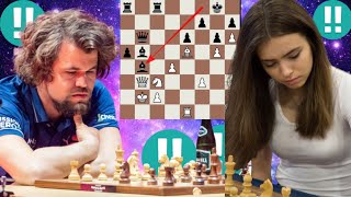 Nutty chess game  Magnus Carlsen vs anna Cramling 6 [upl. by Hadleigh]