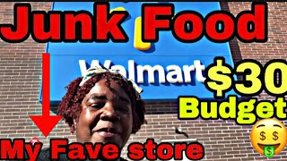 SHOPPING SPREE JUNK FOOD RUN AT WALMART NO EBT DISABLED LIFE  TIKTOSHH [upl. by Ahsitruc701]