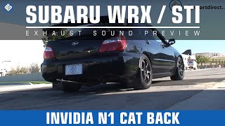 Invidia N1 0207 Subaru WRX STi Cat Back Exhaust Sound Clip [upl. by Oaht]