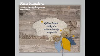 Stampin Up Rooted In Nature Peekaboo Card Video Tutorial [upl. by Kearney]