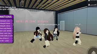 BLACKPINK roblox boombayah dance practice 💗💗 [upl. by Enilram]