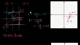 Midpoint formula Hindi [upl. by Nuawad]