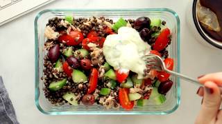 Lentil Greek Salad with Dill Sauce [upl. by Aerbma720]