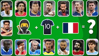 Guess the SONG EMOJI and JERSEY and Flag of FOOTBALL Player NeymarRonaldo Messi Mbappe [upl. by Niltyak]