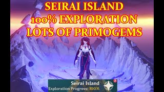 SEIRAI ISLAND 100 EXPLORATION TIMESTAMP COMPLETE CHEST GUIDE GENSHIN IMPACT [upl. by Ariamoy]