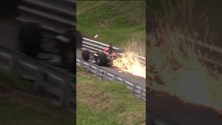 Matthew Ryder HUGE CRASH at Shelsley Walsh Hillclimb 020624 crash hillclimbracing cars [upl. by Aiykan]