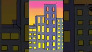 🖊️Drawing Practice🖋️ Sunset City🌇 SPEED⏩ART🖌️ shorts speedart sunsetcity [upl. by Roberson]