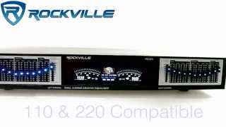 Rockville REQ20 19quot RackMount Dual 10 Band Professional Graphic EQ With Dual VU Meters [upl. by Lazor]