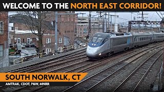 Norwalk SoNo Tower Connecticut USA  Virtual Railfan LIVE [upl. by Anoy467]