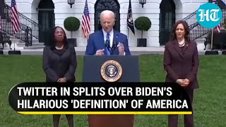 Joe Biden fumbles describes America in single word as quotASUFUTIMAEHAEHFUTBWquot Video goes viral [upl. by Lynnell]