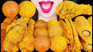 ASMR 뿌링클 파티 CHEESE BALLS FRIED CHICKEN HOT DOGS MUKBANG 닭다리 치킨 치즈볼 먹방 [upl. by Rahal]