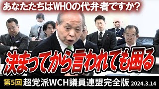 【WCH議連完全版】鈴木宗男議員の正論、日本国民のために本当に必要な国会議員の資質が問われる時！武見厚労大臣は聞いているのか？新アドバイザー山岡鉄秀氏登場！採択２か月前の攻防 [upl. by Lorry]