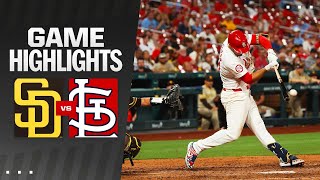 Padres vs Cardinals Game Highlights 82824  MLB Highlights [upl. by Bohon]