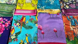 Latest🙏digital print mangalagiri pattu sarees wholesale prices😍 wholesale digitalprints saree [upl. by Whitney]