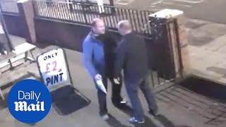 CCTV captures moment before man kills friend with a single punch [upl. by Rosemonde]