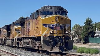 UP 6295 leads the IOANP02 at Baumberg Ave in Hayward CA [upl. by Rabkin704]