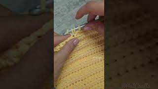 HDC Stitch Crochet Rib Pattern  1 row repeat shorts viral diy handmade knittingstitches [upl. by Phillipp]